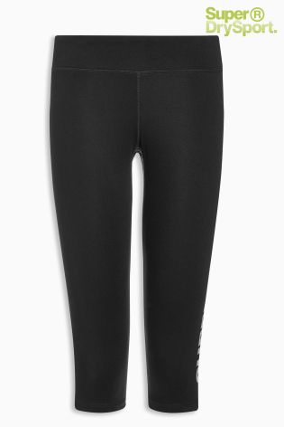 Superdry Black Core Gym Capri